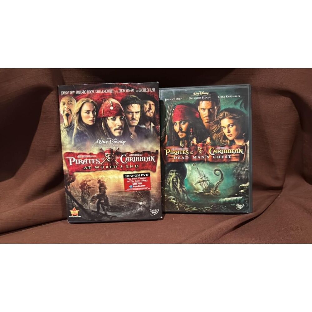 Pirates Of The Caribbean Set  of 2 At World's Send & Dead Man's Chest